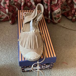 Brand new never worn lace up espadrilles